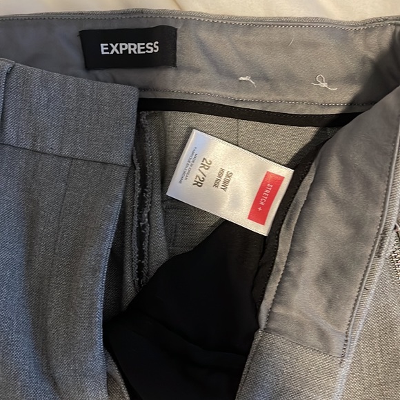 Grey Skinny High Rise Work Pants - Picture 3 of 3